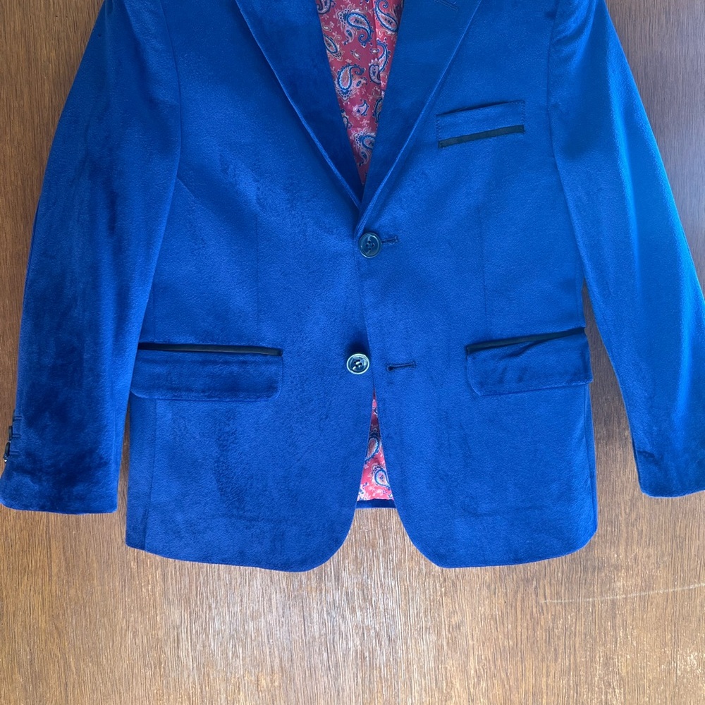 Men's Blue Velvet Blazer
